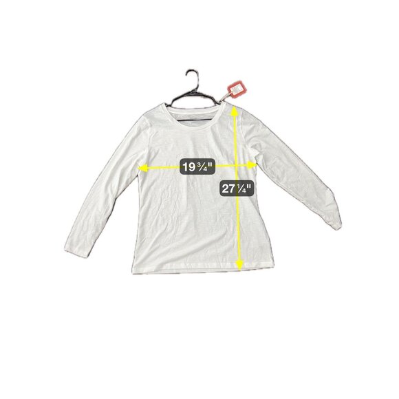 Mossimo Supply Co Long Sleeve T-Shirt White Sz XXL Cotton Poly Minimalist NWT - Picture 9 of 11